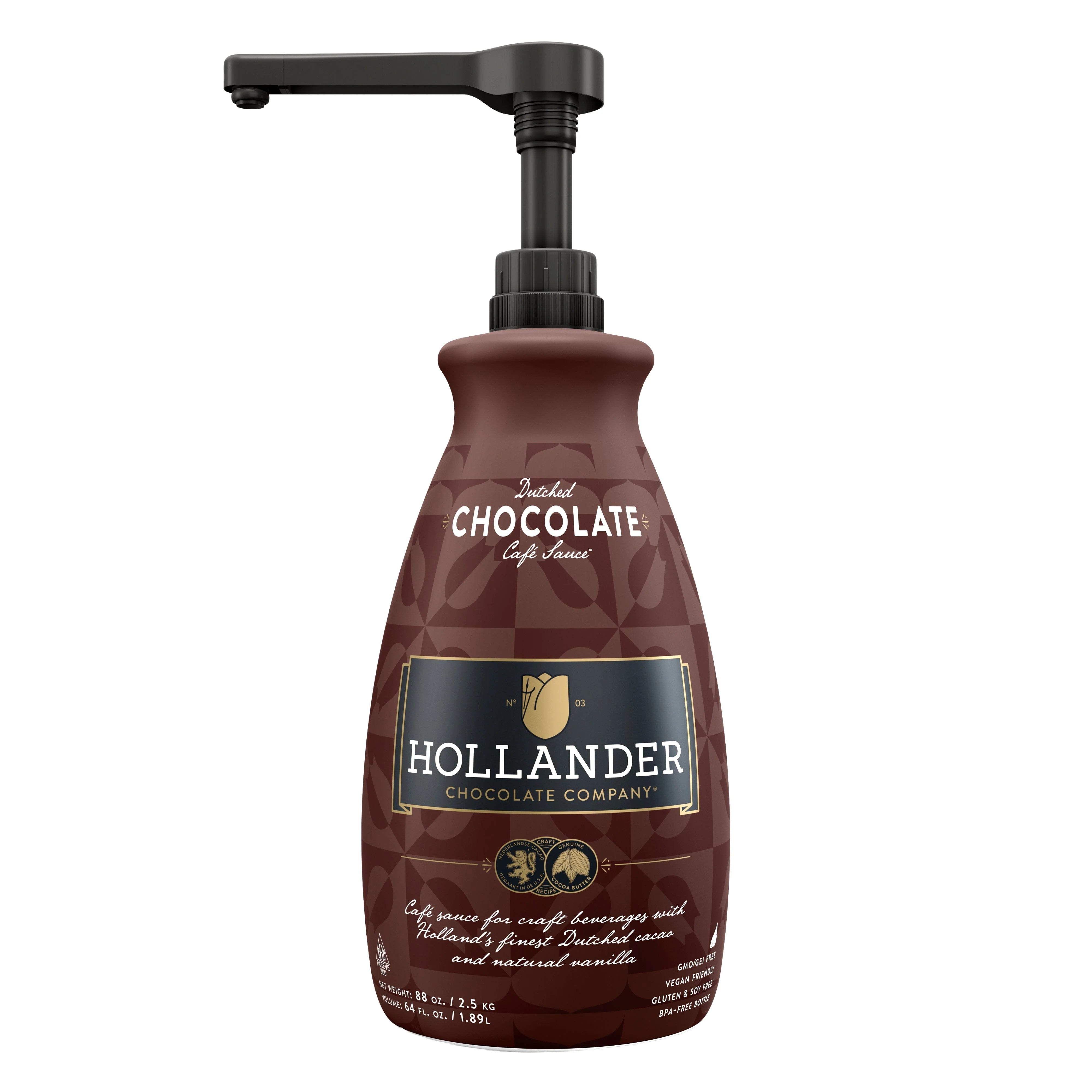 Salsa de chocolate molido dulce de Hollander Chocolate