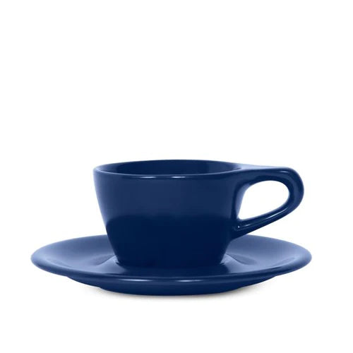 LINO DOUBLE CAPPUCCINO CUP & SAUCER - INDIGO (5OZ/142ML) - CAFE FOLKA