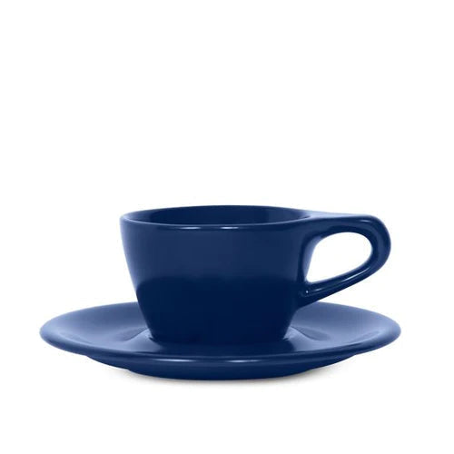 Lino Small Latte Cup/ Saucer & SAUCER - INDIGO (12OZ/177ML) - CAFE FOLKA
