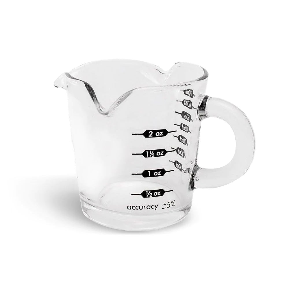 BARISTA BASICS TRIPLE SPOUT SHOT GLASS - 3OZ - CAFE FOLKA