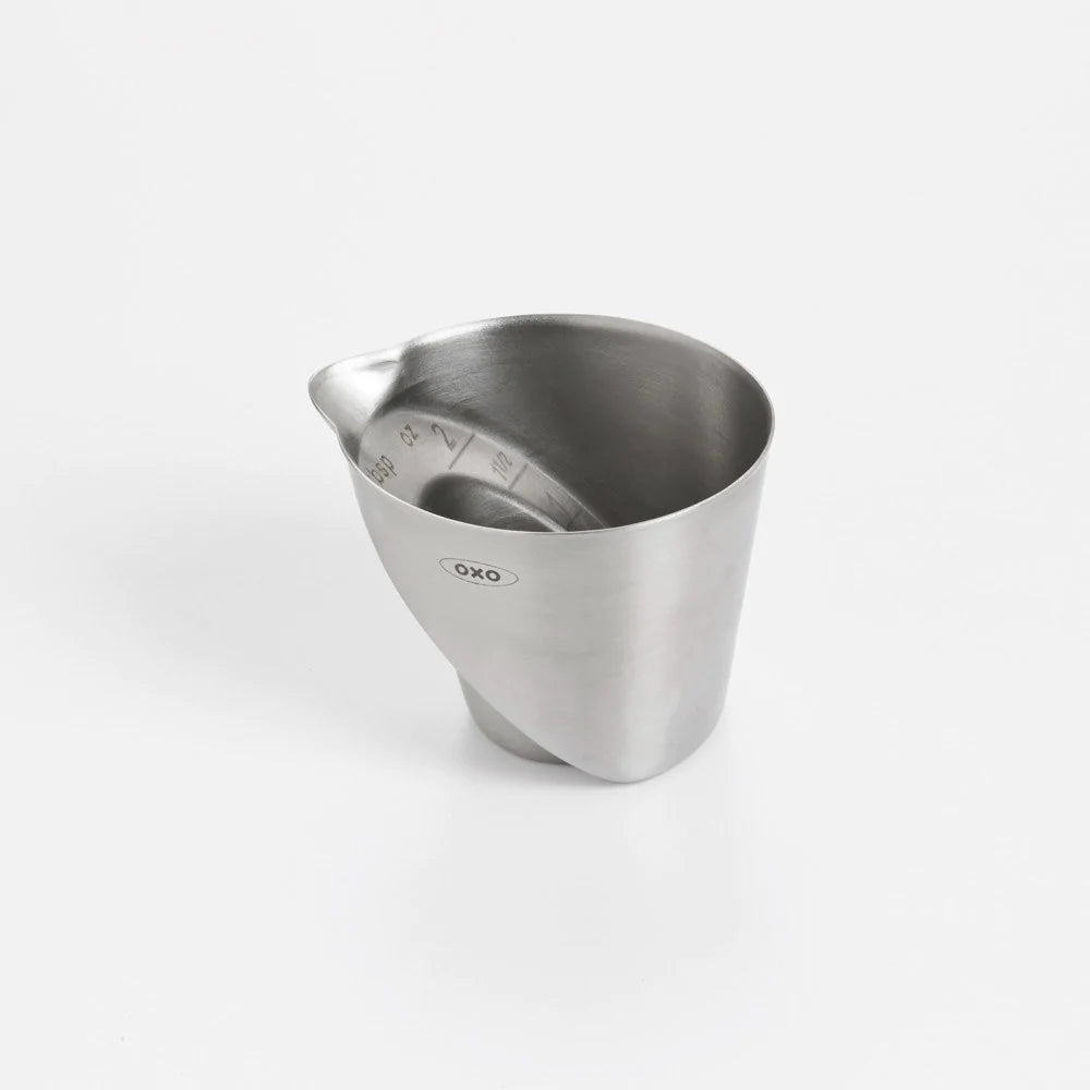 OXO STEEL STAINLESS JIGGER ANGLED MEASURING CUP - CAFE FOLKA