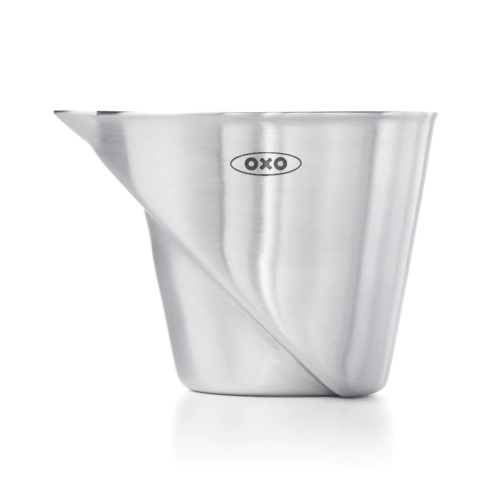 OXO STEEL STAINLESS JIGGER ANGLED MEASURING CUP - CAFE FOLKA