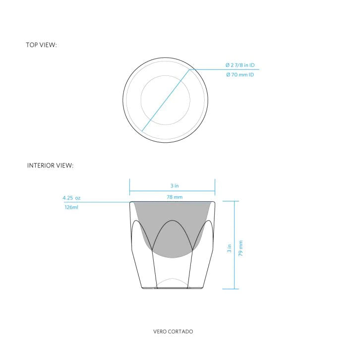 VERO CORTADO GLASS (6 OZ) - CAFE FOLKA